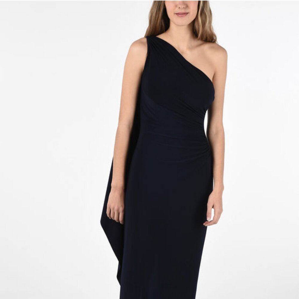 Ralph Lauren Evening One-Shoulder Jersey Gown